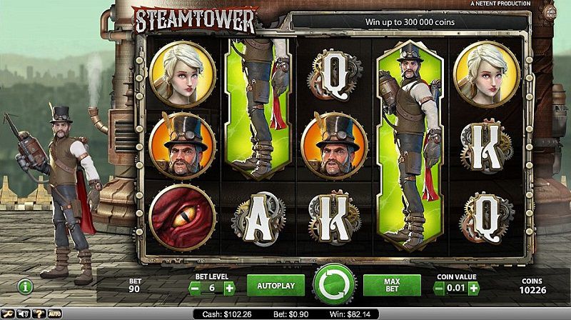 Онлайн слоты «Steam Tower» в казино Делюкс
